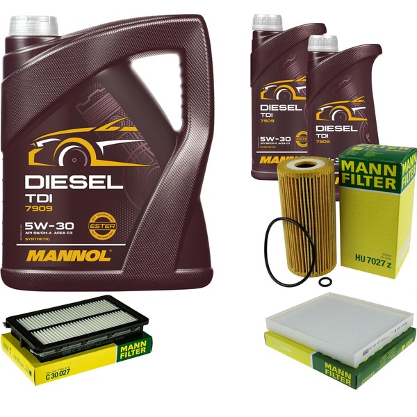 Inspektionspaket 7L Mannol Diesel TDI 5W-30 FüR KIA Sorento III 2.2 Crdi 4WD-image