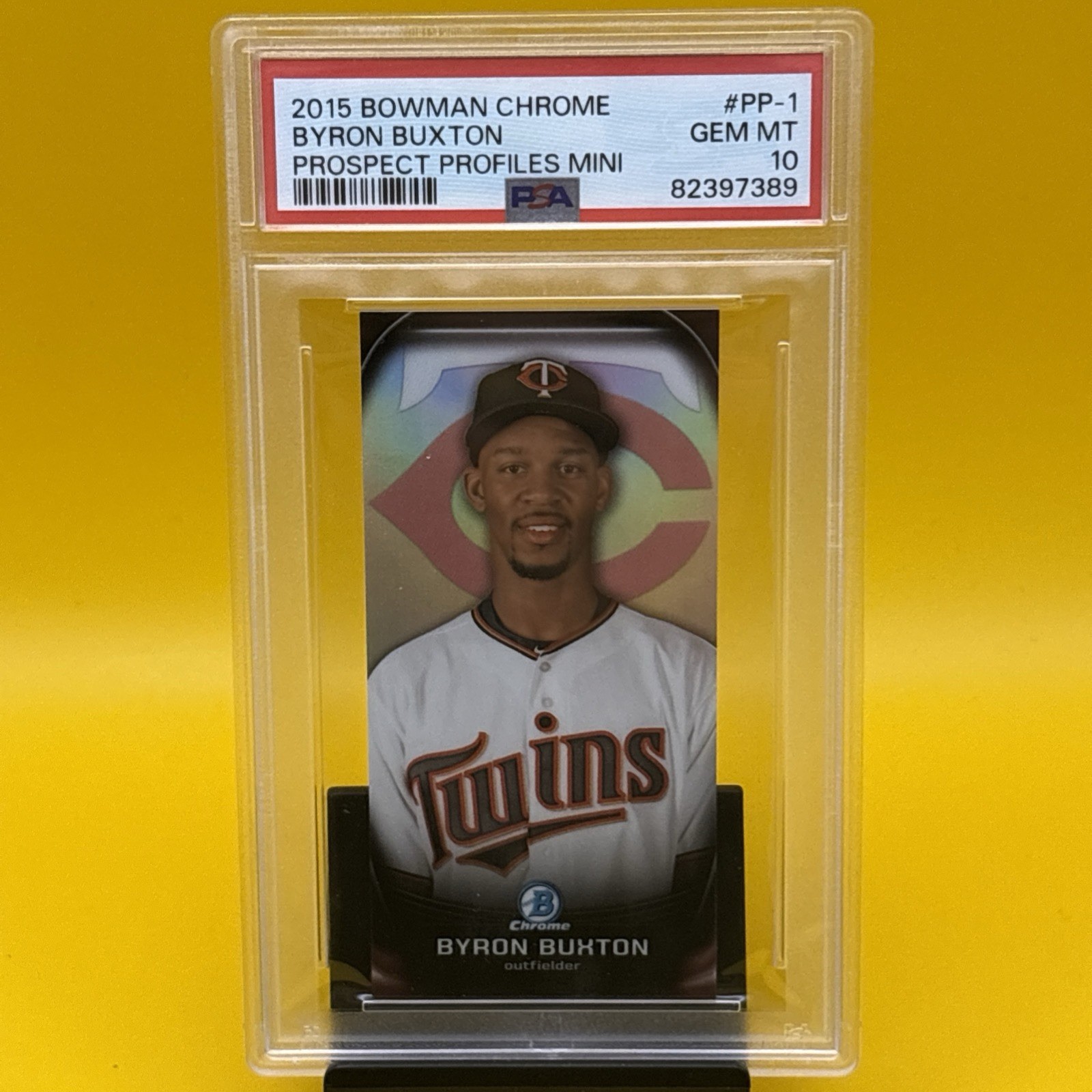 2015 Bowman Chrome Prospect Profiles Mini: #PP-1 Byron Buxton PSA 10 GEM MINT