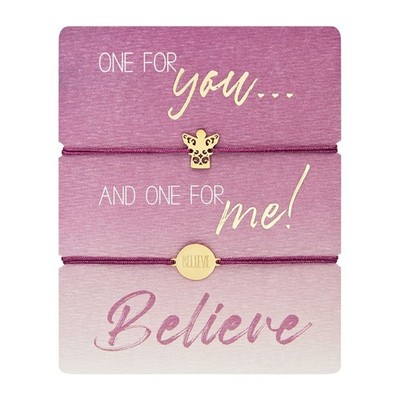 Armbänder - ''One for you and one for me'' - vergoldet - Believe