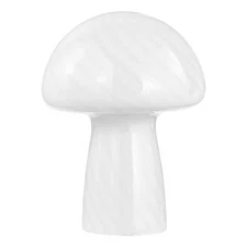 Kanaby Mushroom Shaped Glass Bedside Table Lamp White