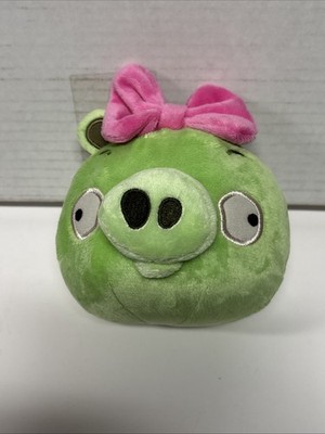 Angry Birds Green Pig Girl With Pink Bow 5  Plush Commonwealth 2011 NO SOUND