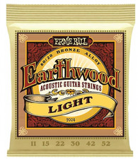  10 SETS ERNIE BALL EARTHWOOD 80/20 BRONZE LIGHT ACOUSTIC GUITAR STRINGS 2004 