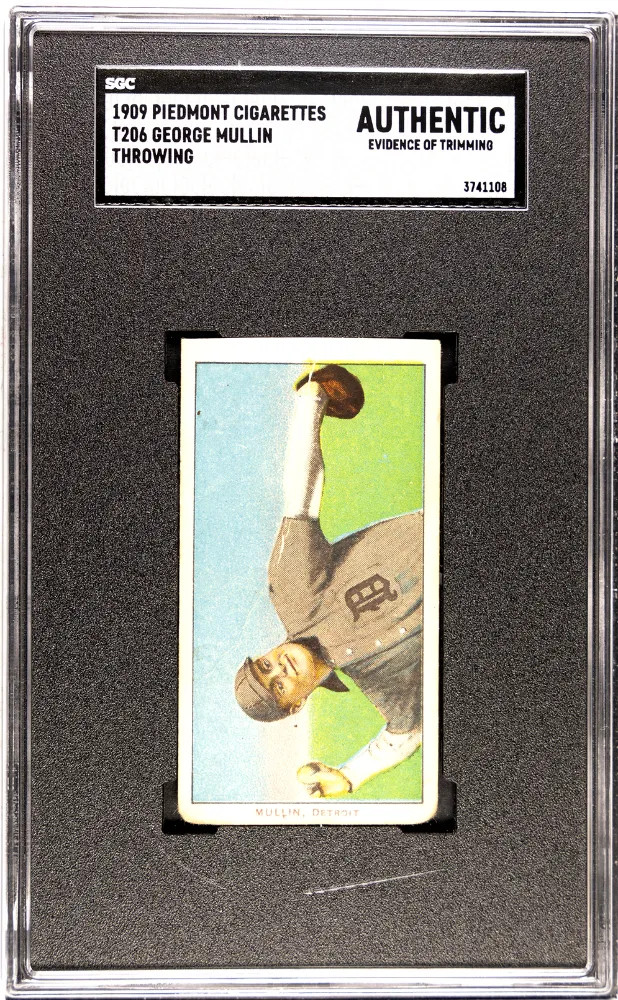 1909 Piedmont Cigarettes (T206) George Mullin Throwing SGC A