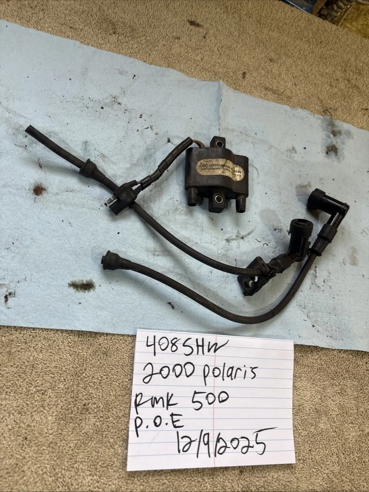 2000 Polaris RMK 500 ignition coil spark plug wires 408 - Image 2 of 4