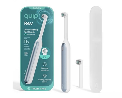 #ad Quip Rev 360 Oscillating Rechargeable Electric Toothbrush with Replaceable $42.72