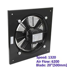 500mm Industrial Ventilation Metal Fan Axial Commercial Air Extractor Exhaust