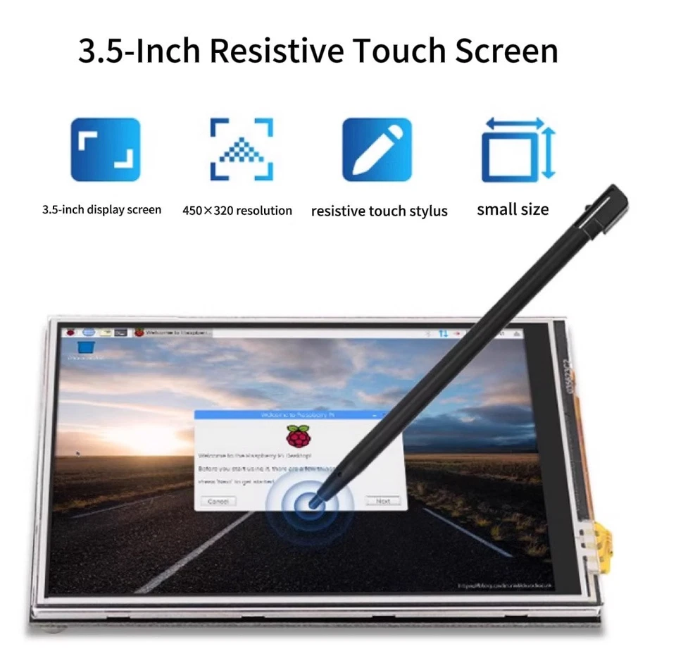 3.5 Inch 480x320 Raspberry Pi 4 Touchscreen Monitor TFT LCD Display with Case - Bild 3 von 4