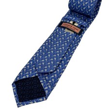 Vineyard Vines Men's Tie Lacrosse Sticks Blue Silk USA 3.25" W x 61.5" L euc