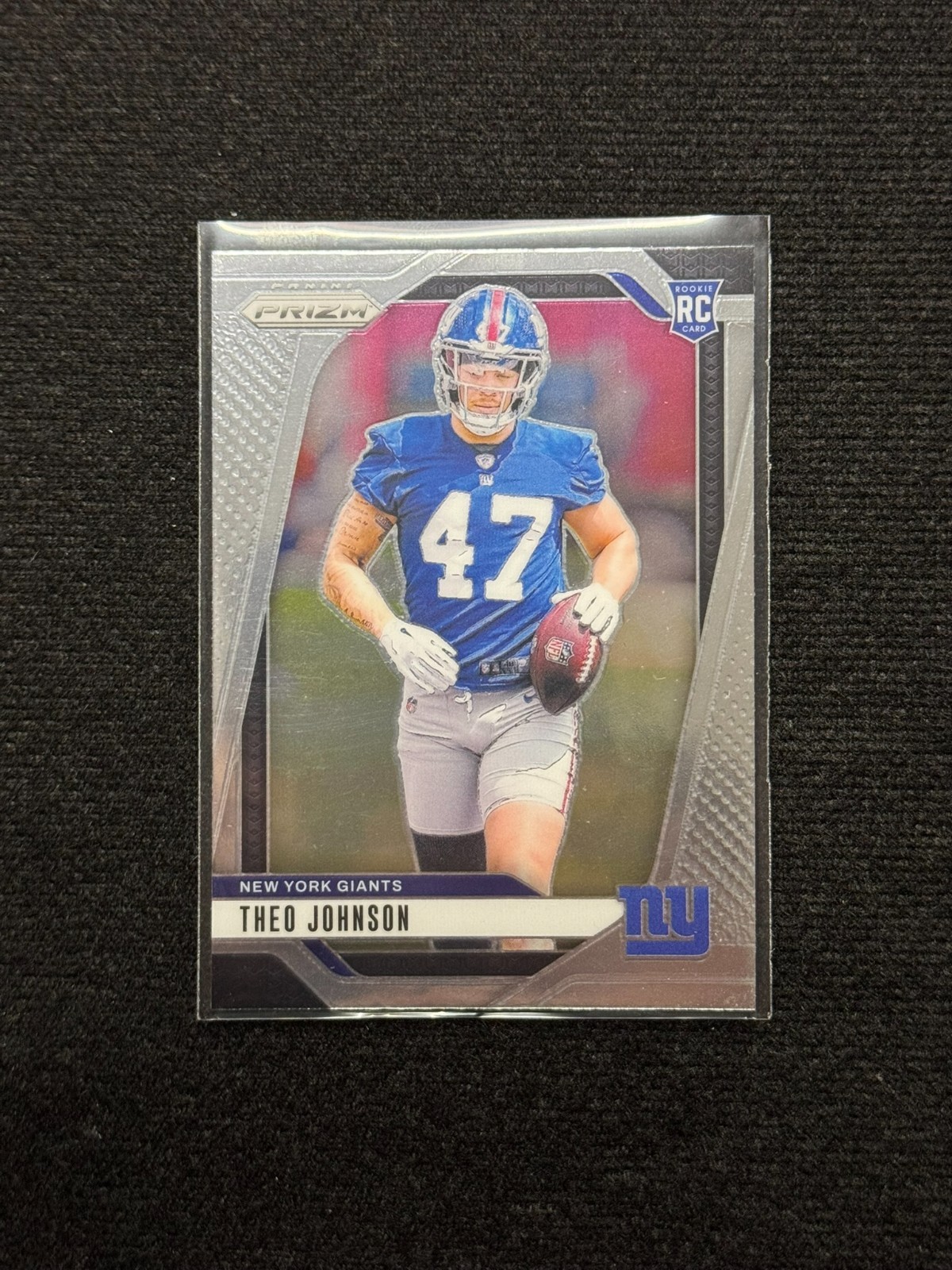 2024 Panini Prizm Theo Johnson #390 Silver Rookie Card New York Giants RC