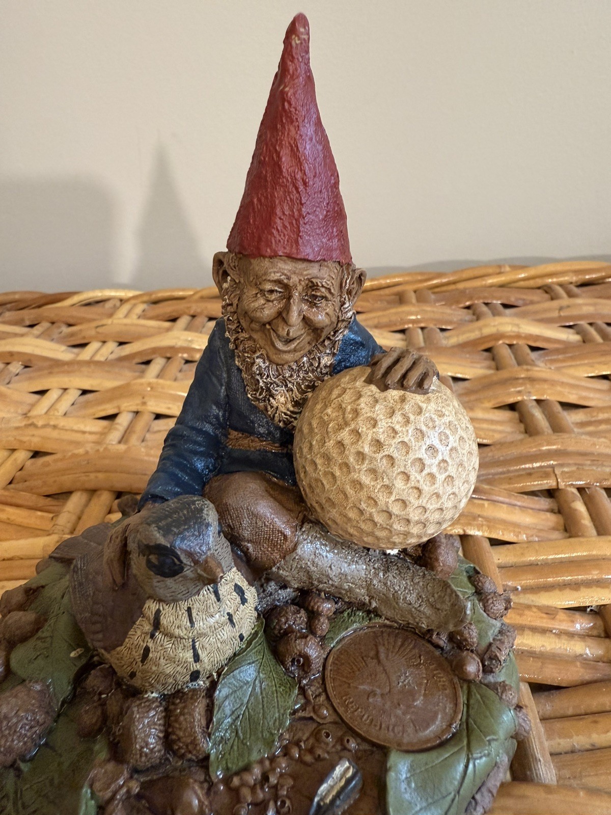 Tom Clark Clay Gnome Sculpture Birdie Retired Cairn Studios 1983 Edition #76 Collectible Figurine
