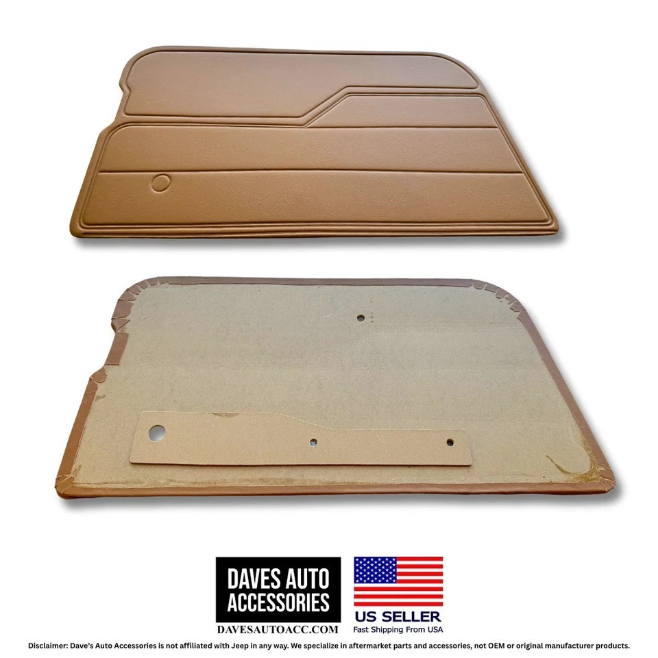 Par completo de paneles de puertas interiores SPICE para Jeep CJ7 CJ8 YJ 1982-1995 Foto 3 de 4