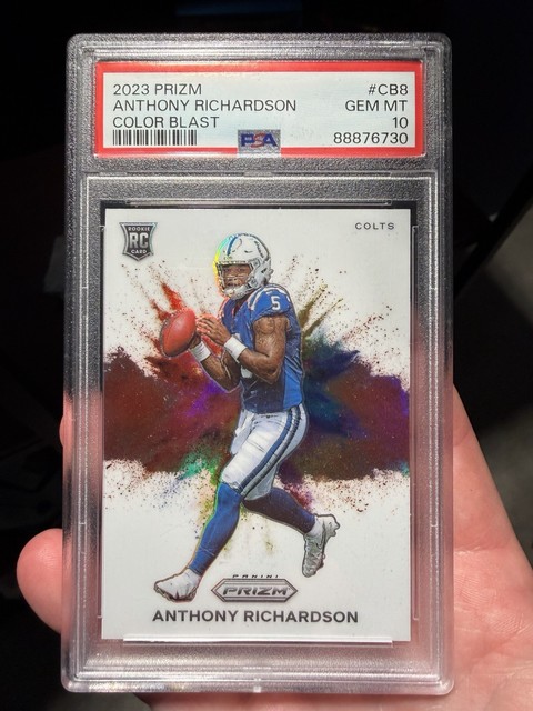 2023 Panini Prizm - Color Blast Anthony Richardson #CB-8 (RC) Psa 10. POP 36!
