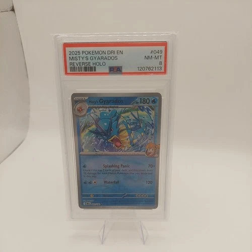 2025 POKEMON DRI EN-DESTINED RIVALS #049 MISTY'S GYARADOS PSA 8