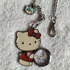 Hello Kitty 40th Anniversary Pocket Watch Bag Charm with Bonus, new battery