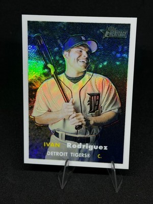 2006 Topps Heritage #55 Ivan Rodriguez Chrome Refractors #/557