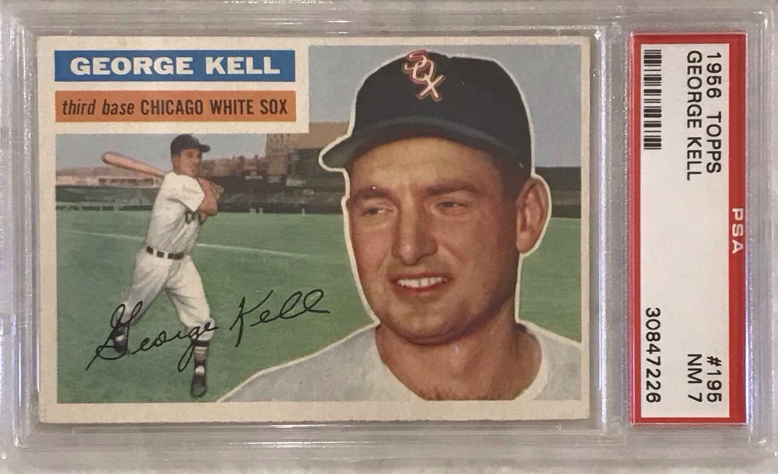 1956 TOPPS BASEBALL #195 GEORGE KELL PSA 7
