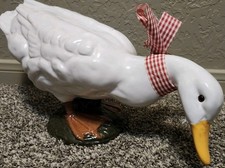 Anatra 19" BISOGNI DI TERRA Petaluma California ceramica smalto terracotta occhi di vetro