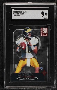 2000 Donruss Elite Rookie /2000 Tom Brady #183 SGC 9 MINT Rookie RC