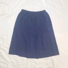 Vintage Alfred Dunner Blue Chiffon Midi Skirt Pull-On Elastic Waist 14 Petite