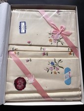 Vtg Bassetti Flat Sheets Double & 2 Pillow Ca...