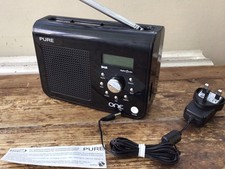 Pure One DAB FM Digital Radio Portable Black With Power Supply Working