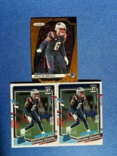 Christian Gonzalez 3-card ROOKIE lot '24 Prizm Orange Disco+Optic QTY 2 - PWE