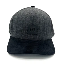 Travis Mathew SnapBack Golf Hat With A View Cap Heather Black SnapBack NEW