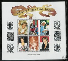 MALDIVES # 2297 PRINCESS DIANA MEMORIAL Miniature Sheet