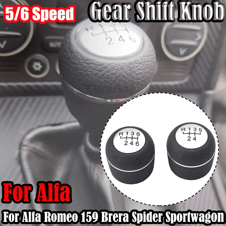MT For Alfa Romeo Spider Brera 05-11 159 Sportwagon Gear Shift Knob Shifter Boot - Image 2 of 4