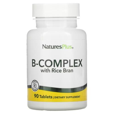 Natures Plus B- Complex with Rice Bran (mit Reiskleie)- 90 Tab (256,55 EUR/kg)