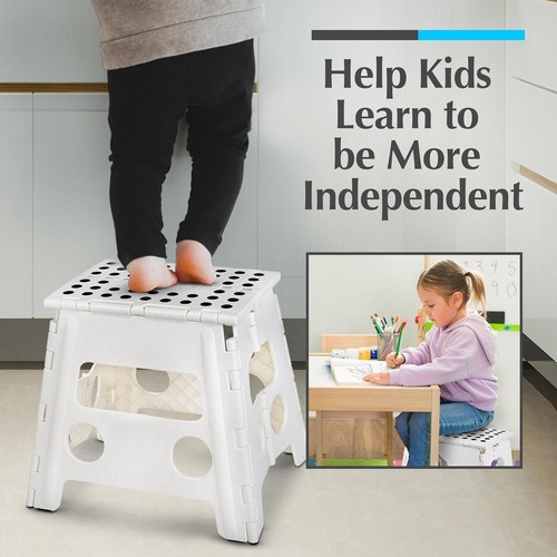 Compact Folding Step Stool - Supports 300 lbs, Ideal for Kitchen & Bathroom - Picture 8 of 10