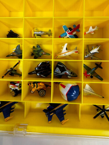 Vintage Galoob Micro Machines Super 44 Yellow Case W 36pcs Aviation Lot! Rare! - Picture 6 of 24