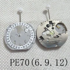 Quartz Movement Sunon PE70 3 Hands Date at 3 With Small Second @6@9@12 Movement