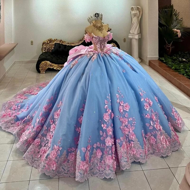 pink and blue quince dresses Pin by mayvelle on Quinceanera Dresses Designer Sky Blue Quinceanera Dresses Baby