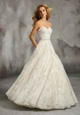 Mori Lee Lisa Frosted Medallion Embroidery Gown Style 8273