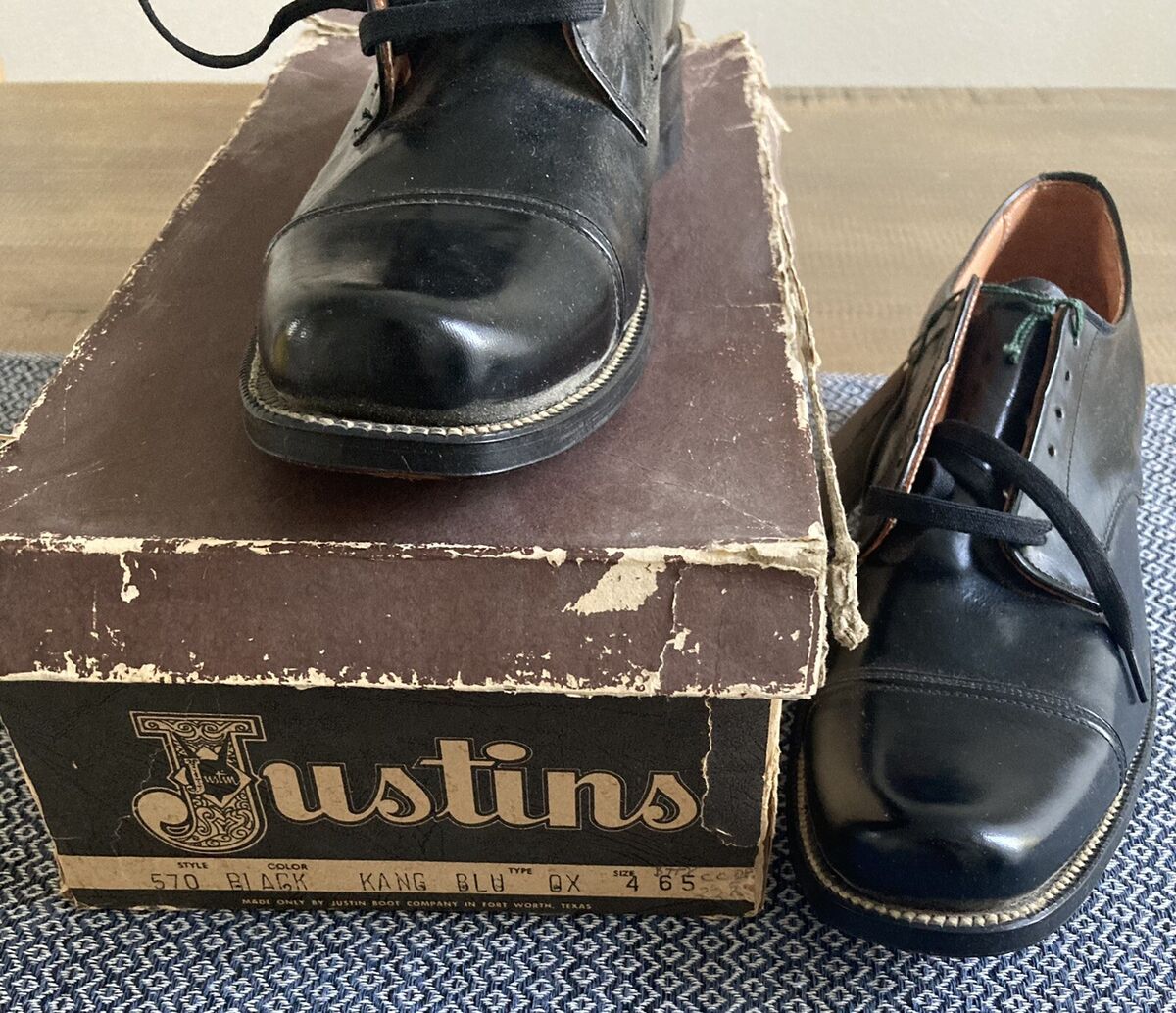Vintage Mens Young Men Boys Black Blucher Ox Kangaroo Vintage Mens Young Men Boys Black Blucher Ox Kangaroo
