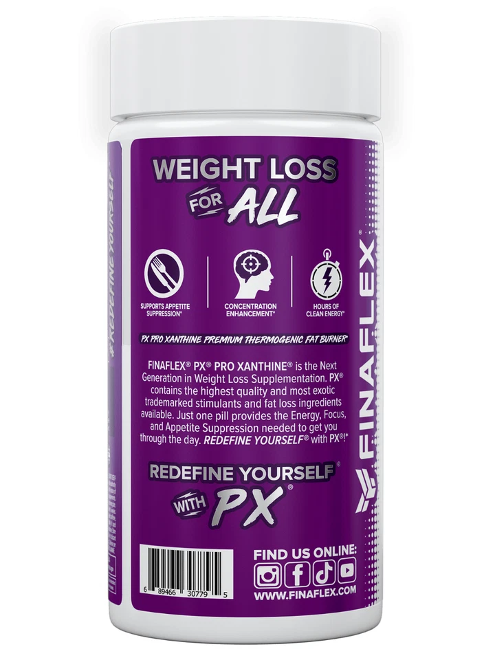 FINAFLEX PX Pro Xantina + Tapón de Carbohidratos Extremo Termogénico Quemador de Grasa Duo 120ct Foto 3 de 4
