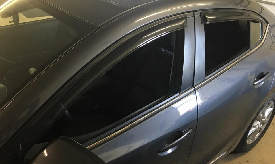 AVS 烟带防雨罩通风遮阳板适用于 14-18 马自达 3 轿车和舱口 — 第 2/4 张图片