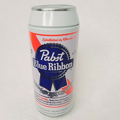 PBR Mens BOXER BRIEFS PABST BLUE RIBBON SMALL SWAG RETRO BEER Underwear NWT