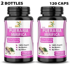 Pueraria Mirifica 5000mg Dietary Supplement Organic 120 Capsule For Women, Trans