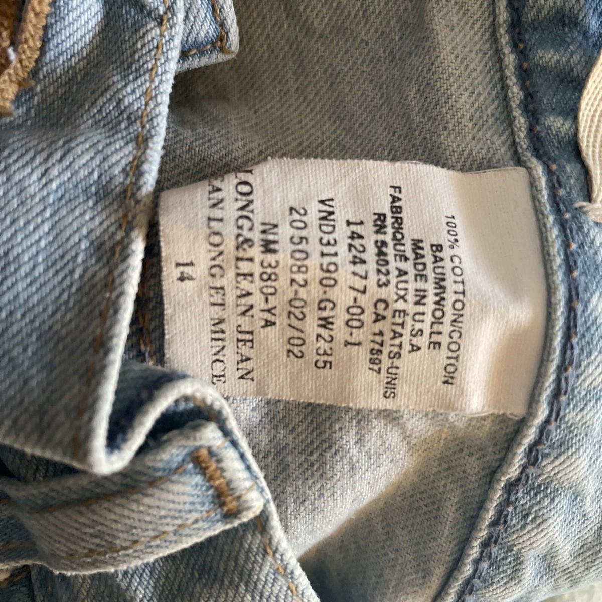 イメージ画像 Gap Women 14 Long and Lean Vintage Light Wash All Cotton Denim