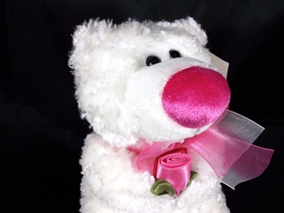 valentine's day polar bear stuffed animal