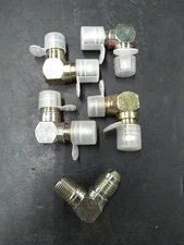(Lot of 5) 2501-04-02 Hydraulic Fitting 90° Elbow Male 1/4" JIC to Male 1/8" NPT