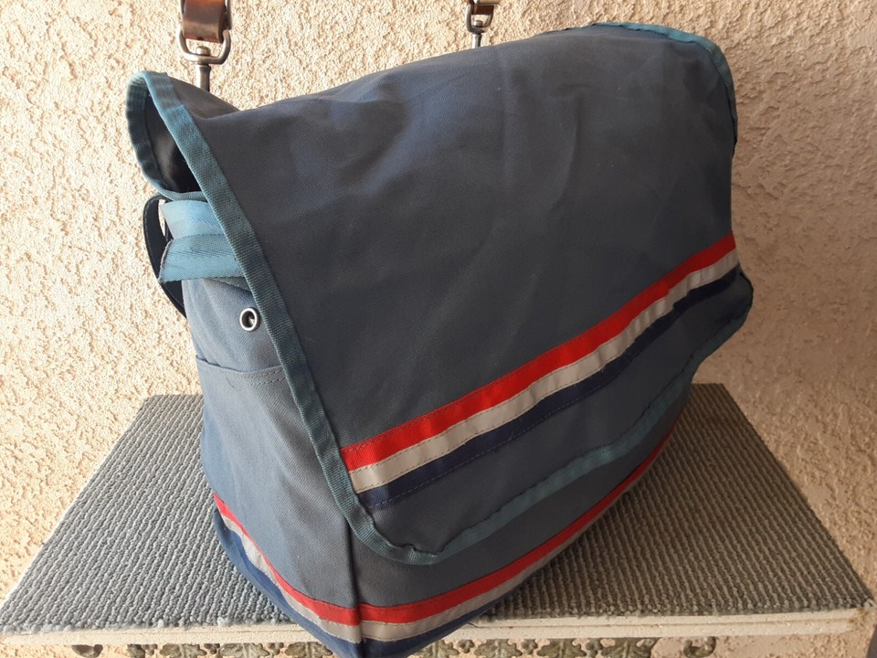 USPS Mail Bag Postal Carrier Satchel With Leather Shoulder Strap