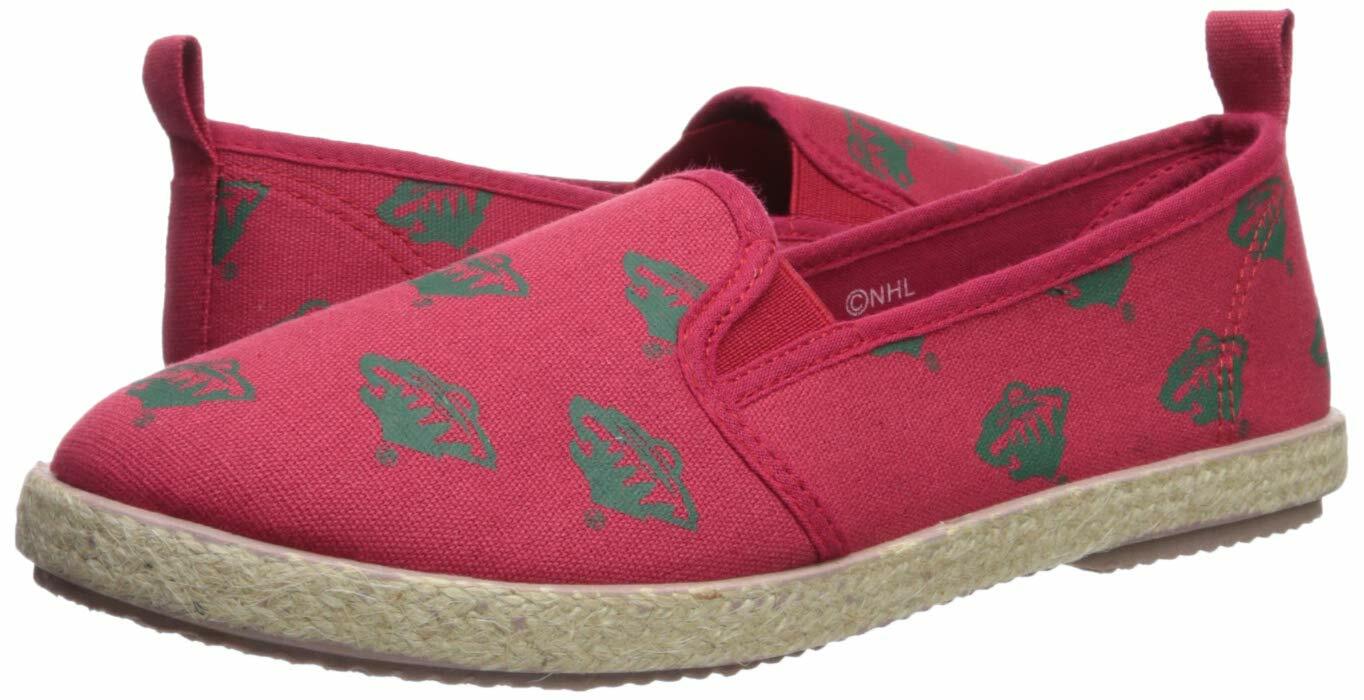 Женская обувь FOCO NHL Minnesota Wild Espadrille из парусины без шнуровки для женщин