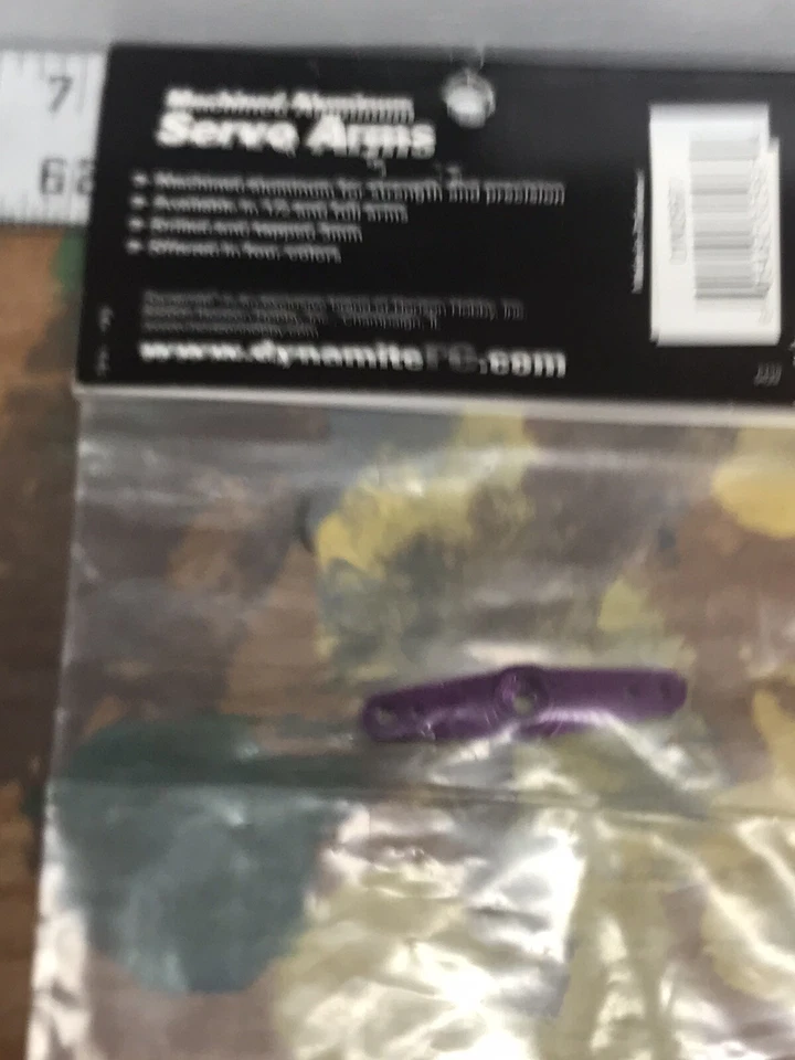 Dynamite DYN2567 Machined Aluminum Servo Arm: HRC Purple NewInPack USA Shipped - Image 4 of 4