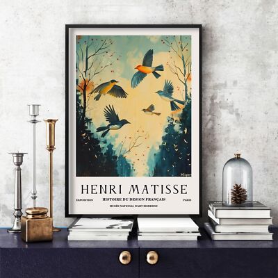 Henri Matisse Druck, Henri Matisse Ausstellungsposter, buntes Wandbild (53b)