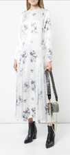 GANNI Cameron Floral Printed Satin Maxi Dress Sz 6US/38 EU $395