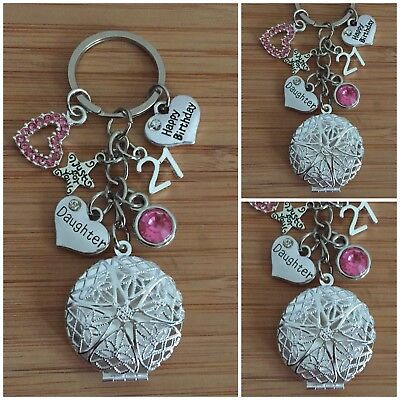 Personalised HAPPY BIRTHDAY Gifts Charm Keyring 18th 21st 30th Gift for her #3