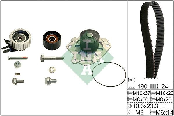 INA 530 0624 30 Wasserpumpe + Zahnriemensatz FüR Alfa Romeo Fiat Opel Saab-image